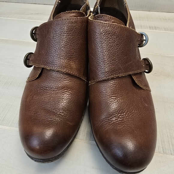 {8.5} B.O.C. Shootie Boot Double Monk Buckle Strap Brown Women's - Picture 12 of 16